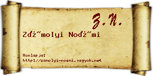 Zámolyi Noémi névjegykártya